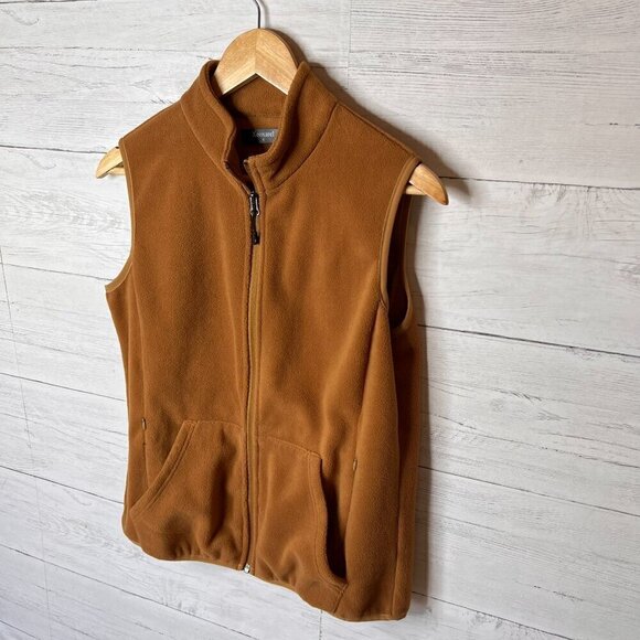 Xeoxarel Vest Womens Size Small Camel Brown Six Pocket Fleece Casual Comfy - Picture 6 of 14